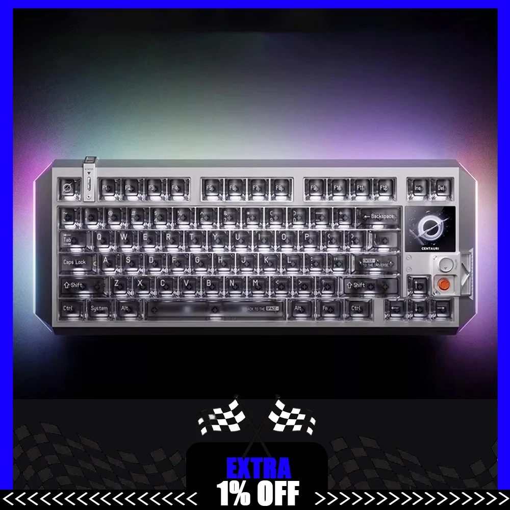 

MelGeek Singularity Series Esports Keyboard MelGeek Optical UI Engine And High Brush OLED Screen Wired Keyboard Pc Accessories