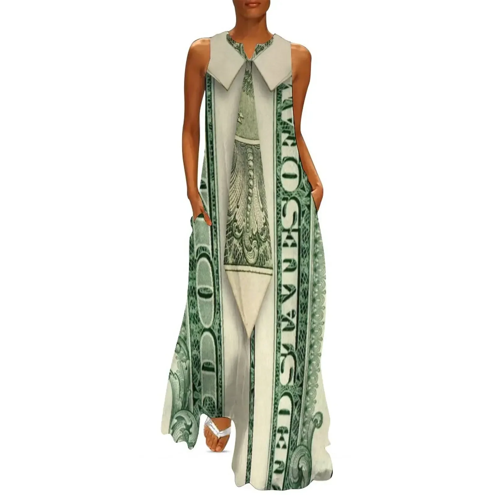 

Origami SHIRT and TIE - One Dollar Bill (US) Long Dress women's summer dress 2025 long dress women summer Summer skirt