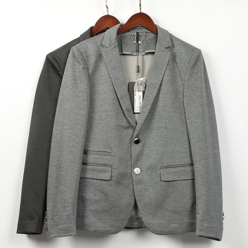 

Faionable Casual Men's Slim Fit Busin Suit Jaet Autumn Winter New Arrival Ele Versatile Long Sve Stand Fit