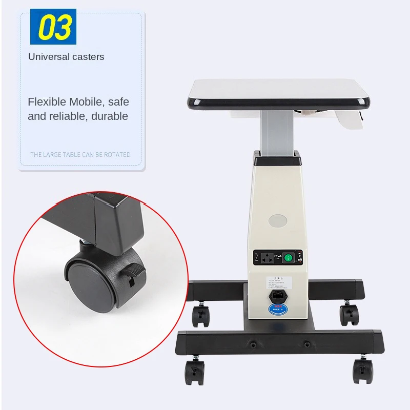 Mesa de elevación eléctrica 3A, optometro, medidor de curvatura, lámpara de hendidura, mesa de elevación automática