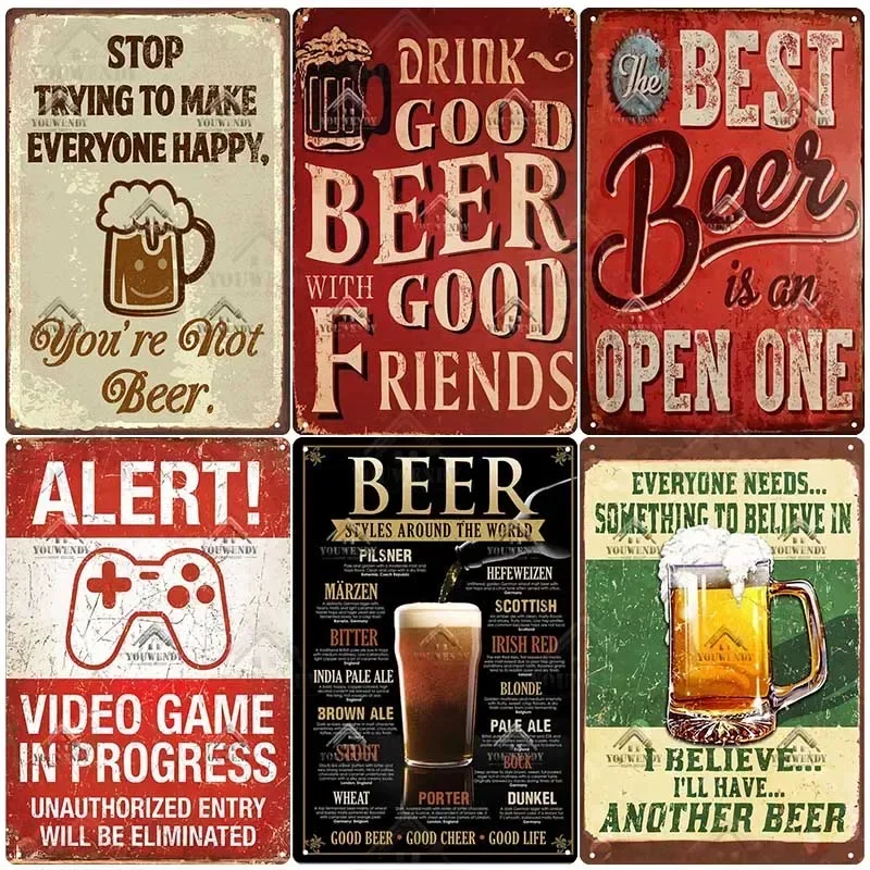 Funny Bar Metal Sign - Add charm to your decor with this alcohol-themed sign. Appealing for pub, club, man cave, kitchen