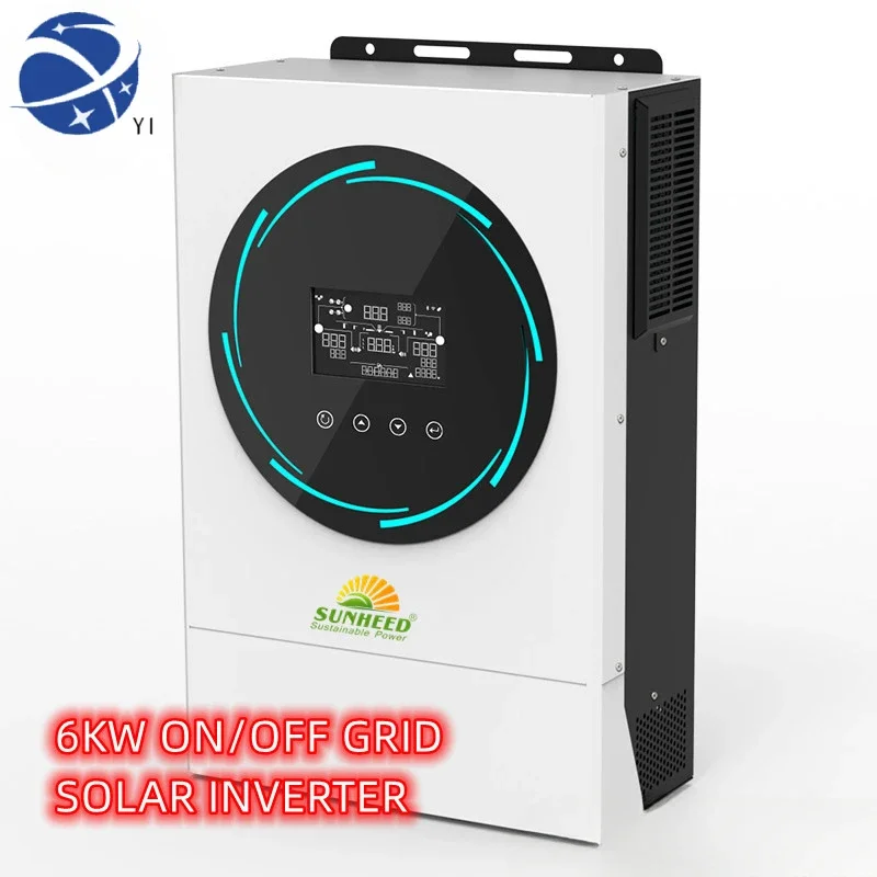 YYHC6KW Hybrid Solar Inverter Off grid 5KW 7KW 8KW 10KW MPPT Pure Sine Wave Inverter 110V 220V 380V for solar home system