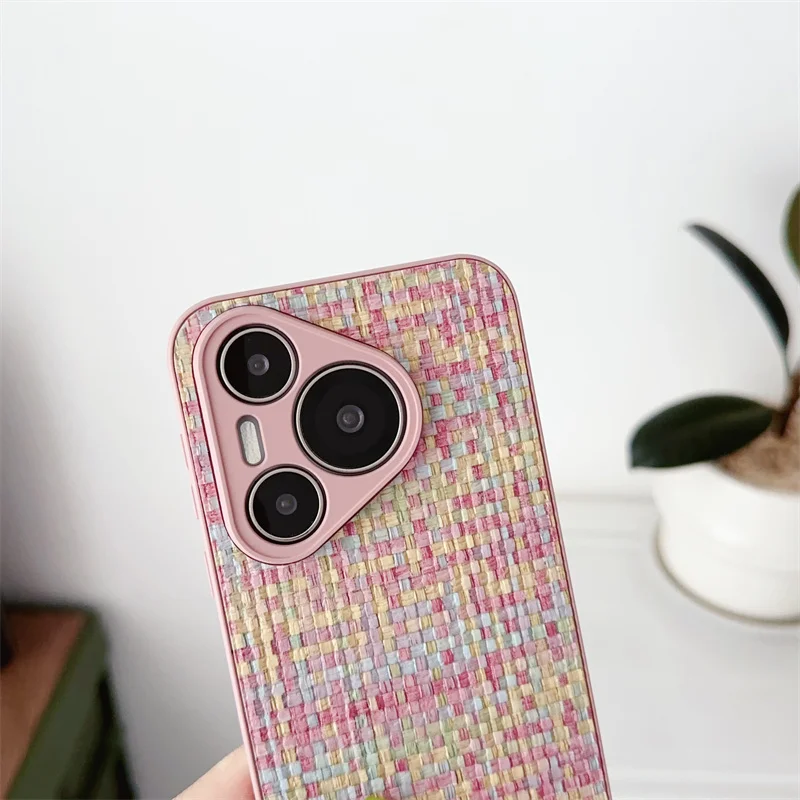 Fashion Woven Textured Phone Case For Huawei Mate 30 50 P30 P40 P50 P60 Nova 10 11 Pro Nova 10 SE Protective Shockproof Cover 