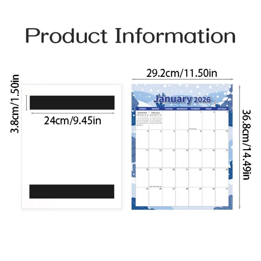 Creative English Magnetic Calendar Colorful Notes 12 Month Calendar Agenda Organizer To Do List Monthly Planner Calendar School