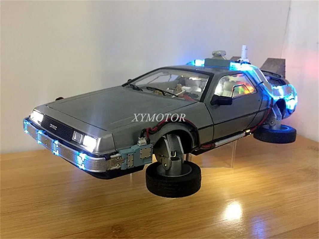 Hot Wheels 1:18 Back to the future ⅡTime machine Car Fly Version Diecast Car model Kids Toys Hobby gifts Ornaments Collection