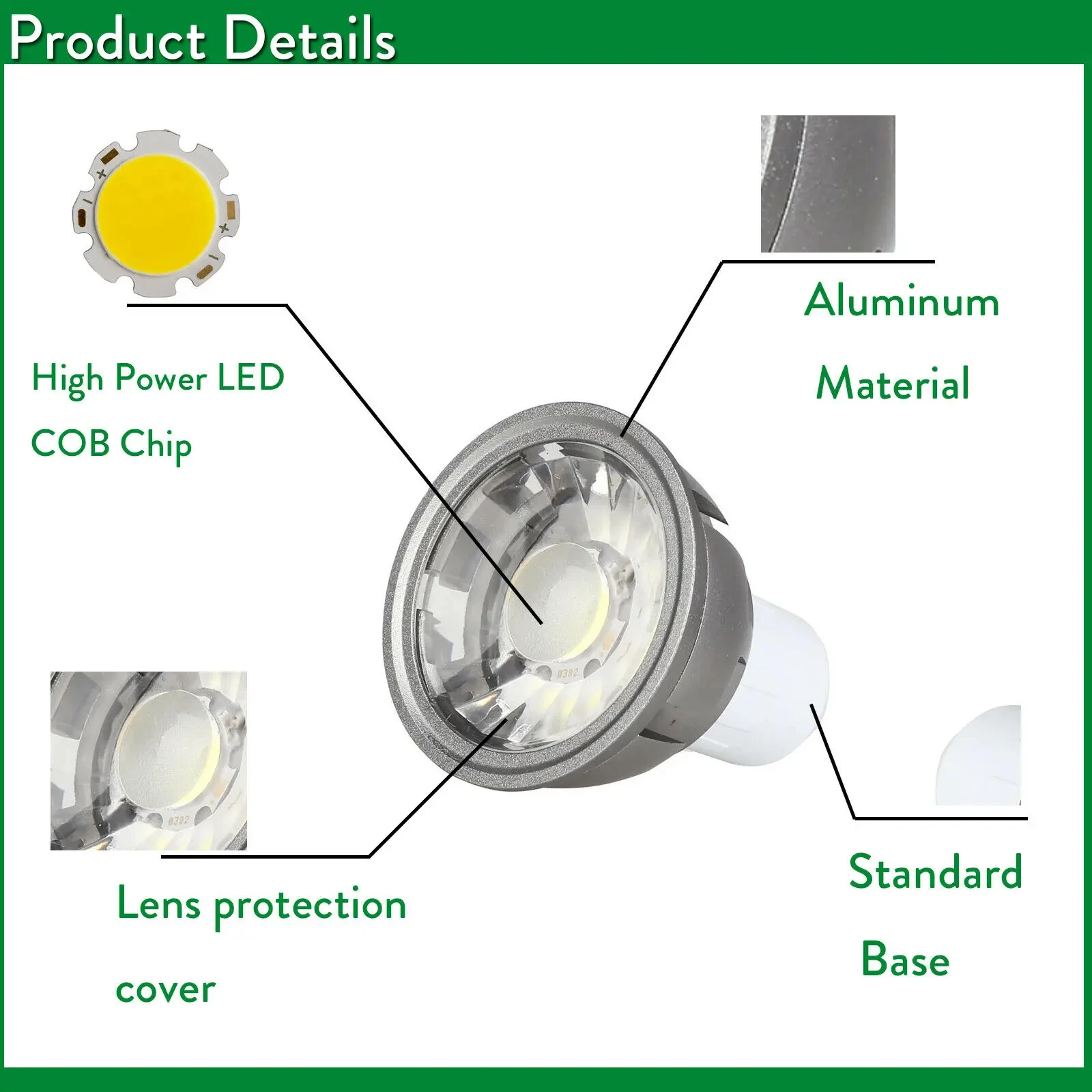 Lámpara LED ajustable 6w 9w 12w lámpara de tubo decorativa techo dormitorio vida lámpara de ahorro de energía lámpara fría 220V bombilla 12v