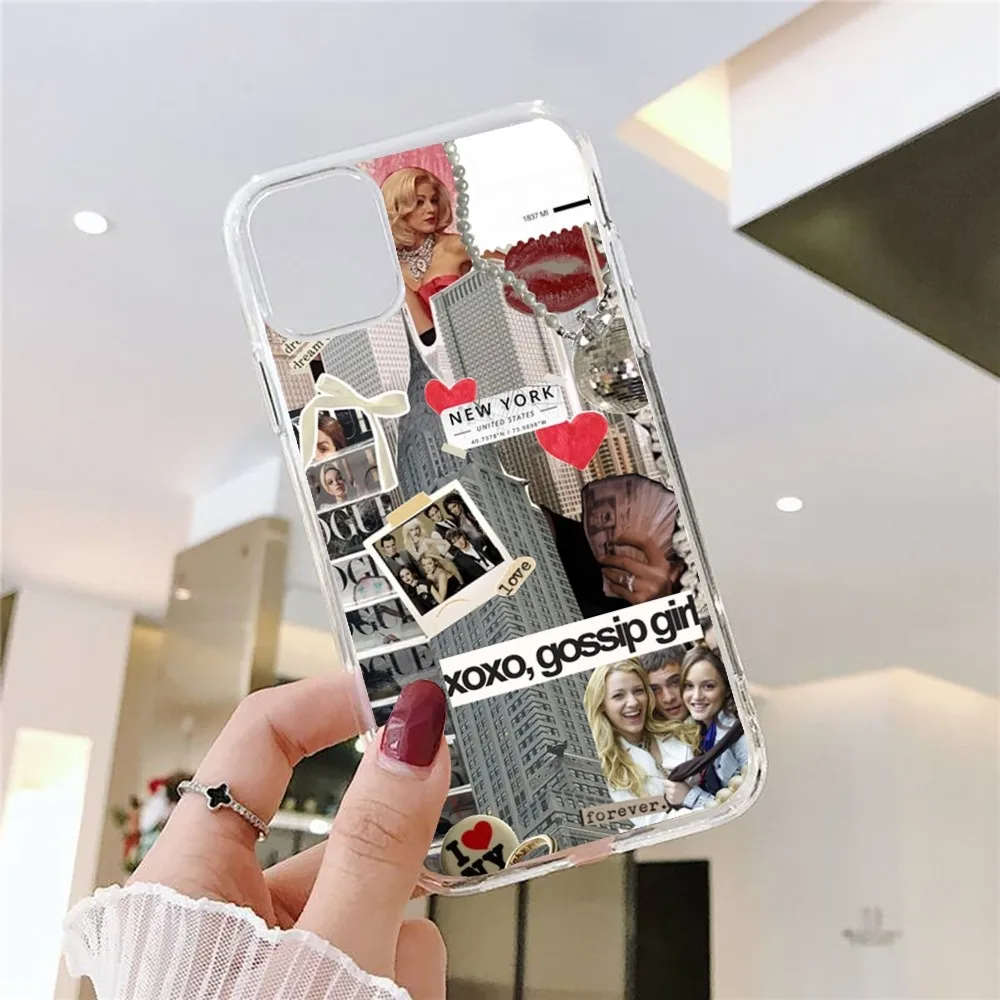 G-Gossips-TV-G-Girl Phone Case For Iphone 15 11 13 14 Pro Max 7 8 Plus X Xr Xs Max Se2020 12mini Transparent Cover