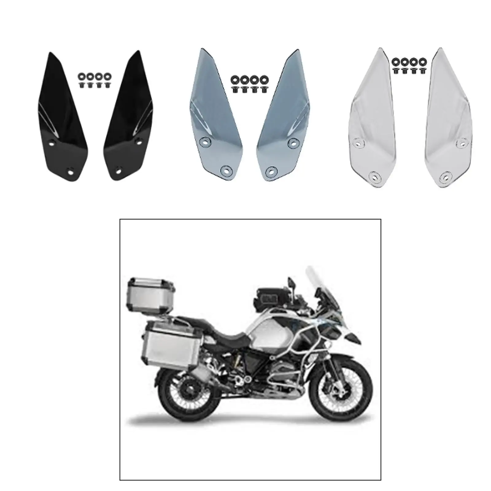 قطعتان من عاكسات الرياح الجانبية للدراجة النارية عالية الأداء وعملية وقوية