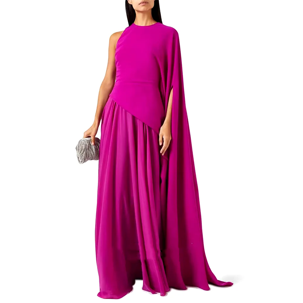 One Shoulder Porm Dresses with Chested Feather Satin Fishtail Customized Chiffon Evening Gown for Women vestidos de fiesta