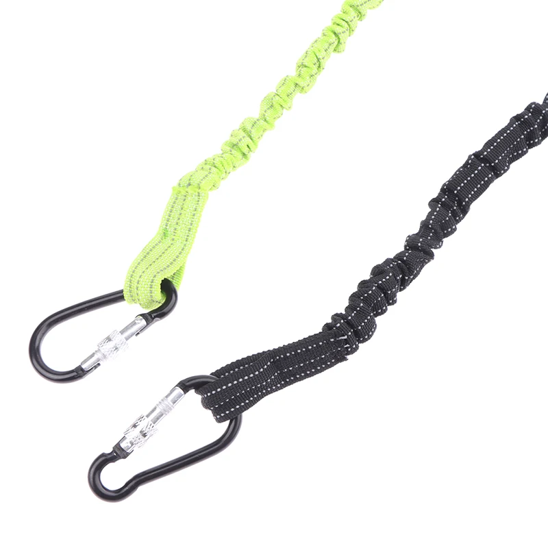 Imagem -02 - Safety Bungee Tether Tool Lanyard com Carabiner Hook Corda de Segurança Anti-queda Acessórios de Trabalho Aéreo Ferramenta de Escalada