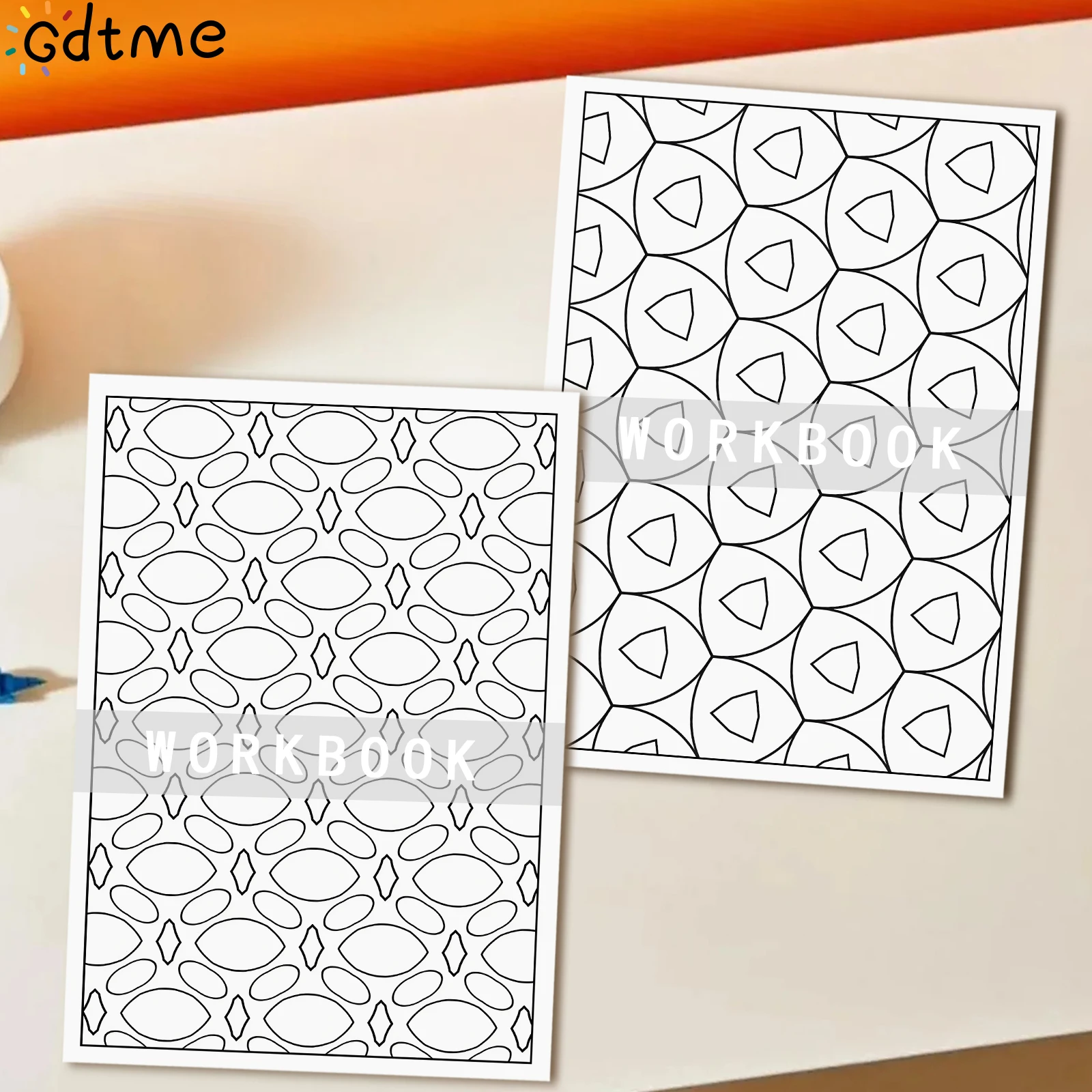 Geometrisches Malbuch: Abstrakte Muster, Mandalas, aufwendige Designs für Erwachsene, Stressabbau- und Entspannungs-Zeichenbücher – Detail 7