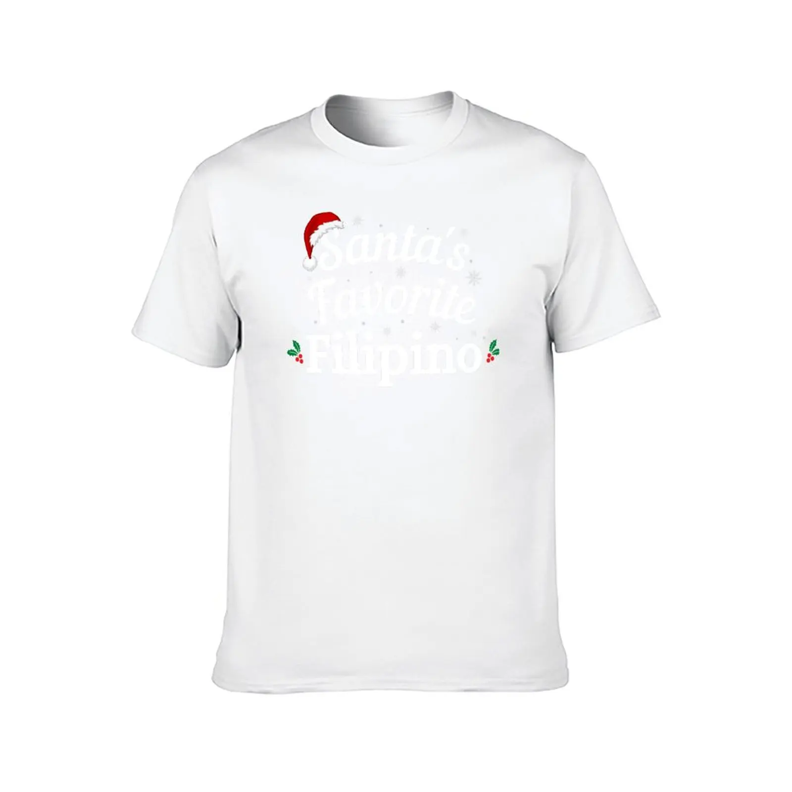 Santas Favorite Filipino - Filipino Christmas - Merry Christmas with Santa Hat T-Shirt t shirts for man cotton soft T-Shirt