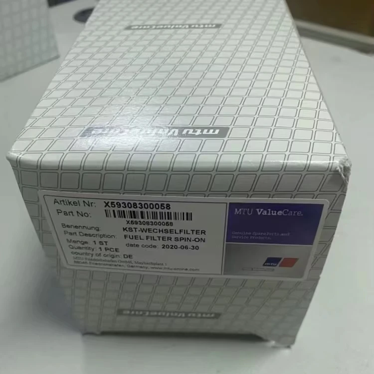 رائجة البيع قطع غيار محركات MTU الأصلية X59308300058 فلتر الوقود سبين أون