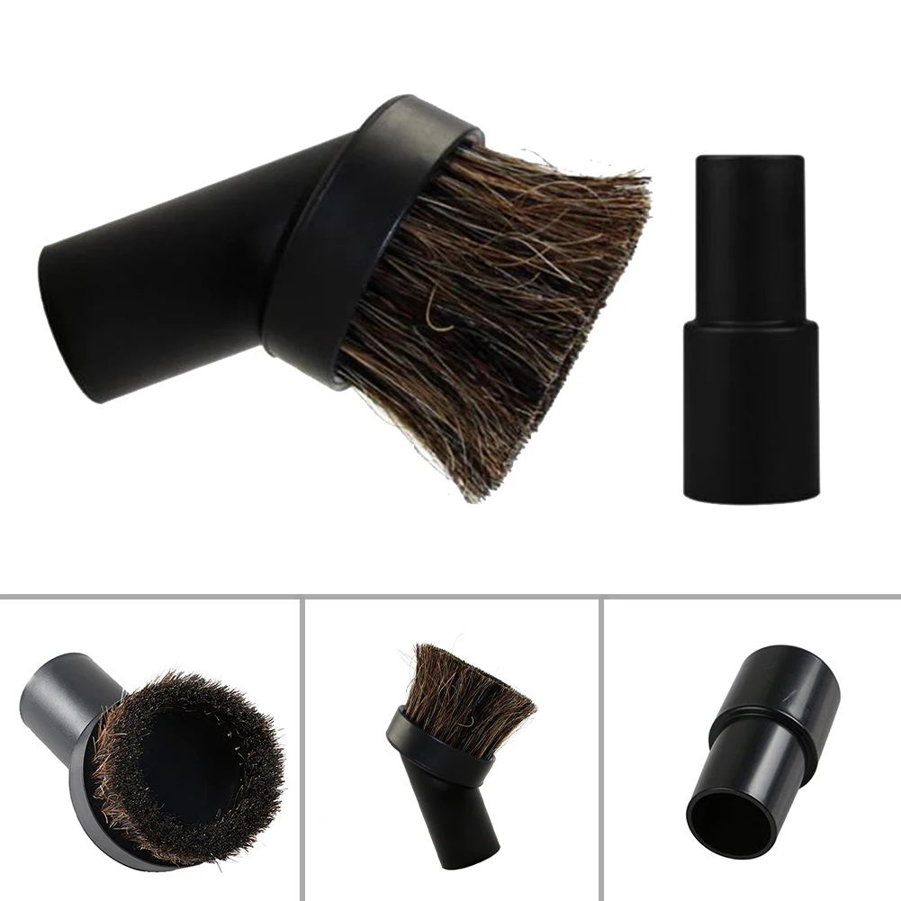 3.6cm Long Horse Hair Round Brush Vacuum Cleaner Brush With Adapter 32mm To 35mm Robot Vacuum Cleaner Replaceable Part