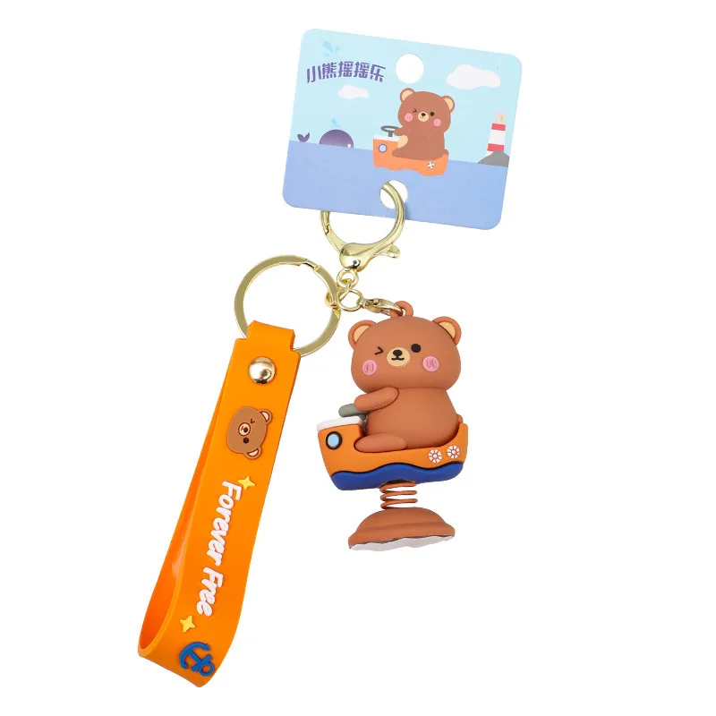 Minso純正キーホルダー、カーハンガー、トレンディなフィギュア、漫画ファッションキーホルダー、バッグ、ペンダント、絶妙な小さなギフト