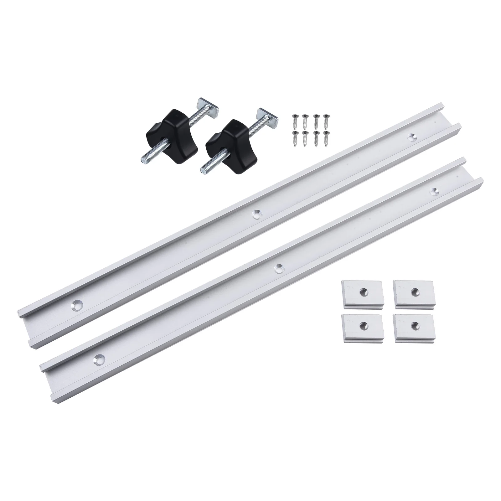 

Set T-Track Rails Smooth Movement T Track Rails Set with Slider & Handle for Woodworking & Metalworking Machines