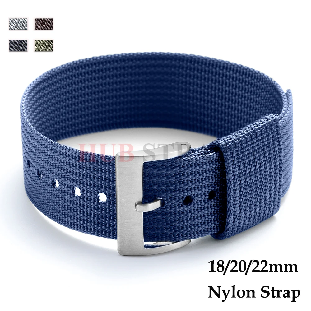 Bracelet de montre en Nylon nervuré 18mm 20mm 22mm bracelets de montre confortables boucle militaire lavable Blet pour Seiko pour hommes femmes bracelets de montre
