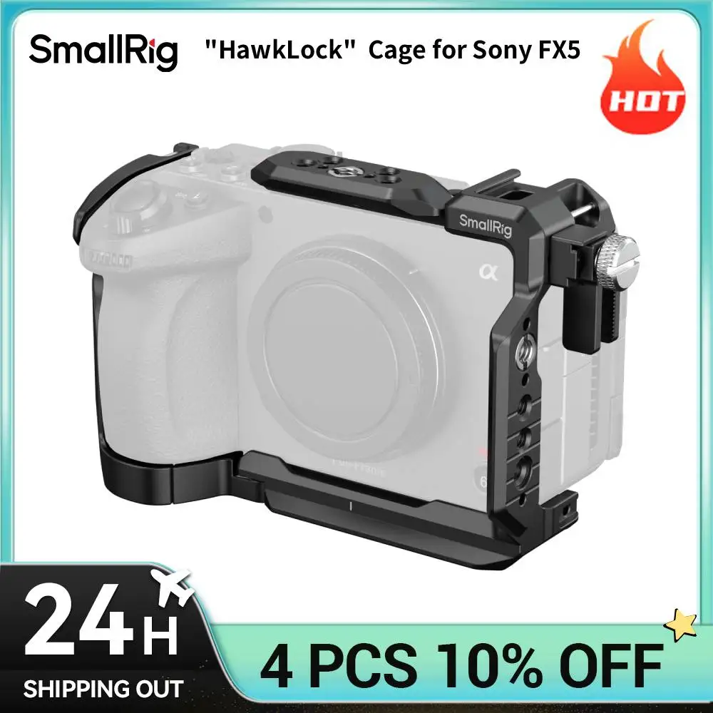 Image of SmallRig FX5 Kamerakäfig "HawkLock" Käfig für Sony FX5 Modulares Design mit Abnehmbarer Oberplatte, Kabelklemme 6776
