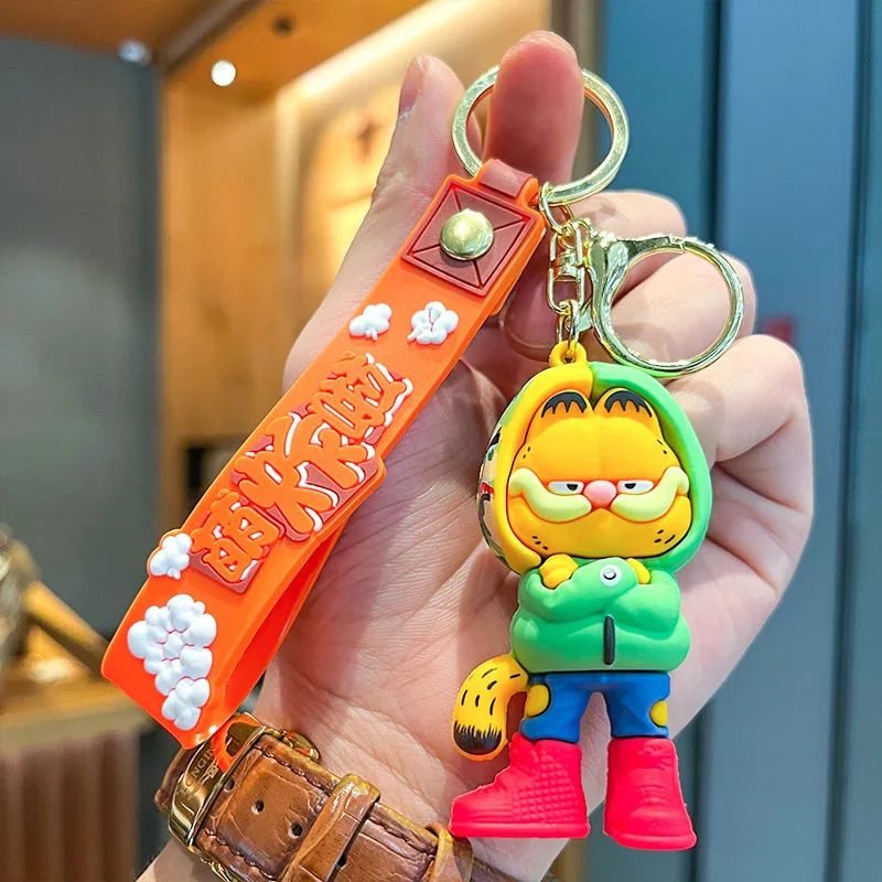 Cute Garfield Keychain Children Itabag Pendant Schoolbag Backpack Bags Accessories Garfield Things Keychain Key Buckle Toys Gift