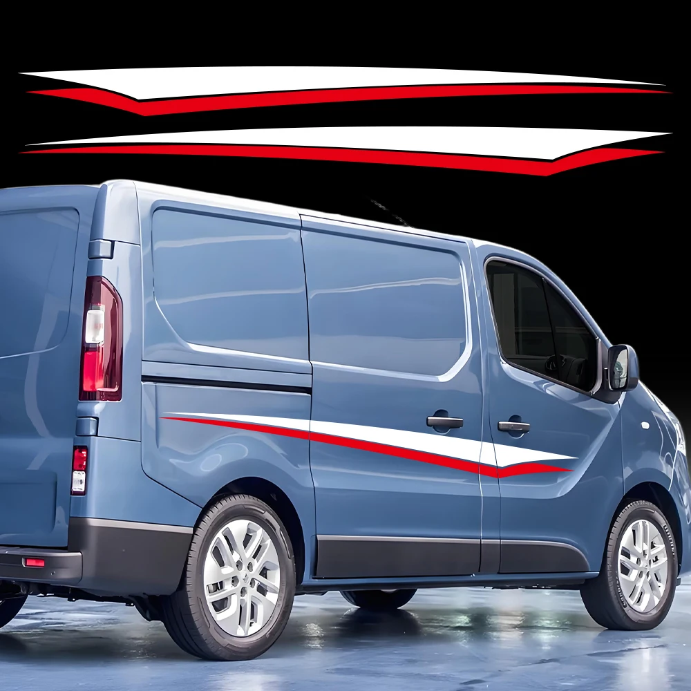 

Для RENAULT TRAFIC автомобильная наклейка фургон боковые наклейки на дверь комплект упаковка виниловая пленка ПВХ наклейки автомобильные аксессуары внешнее украшение