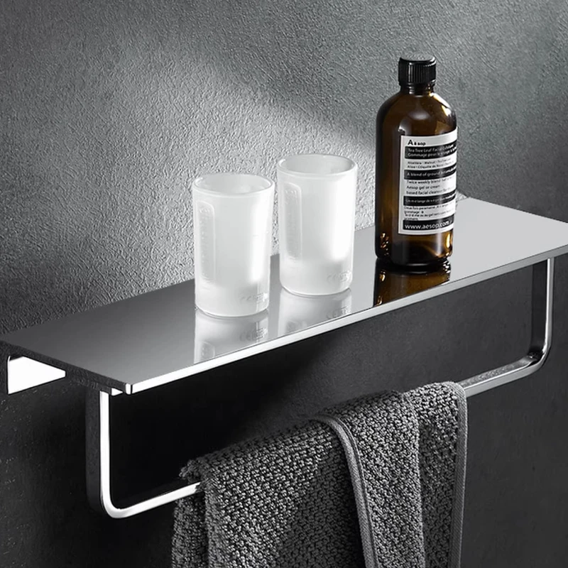 All Copper Thickened Bathroom Toilet Vanity Table Baffle Storage Rack