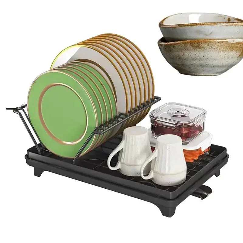 أثاث المنزل كونترتوب أواني الطعام المنظم تجفيف الأطباق الرف Drainboard متعددة الوظائف طبق السلطانية تجفيف التلقائي تخزين Ra