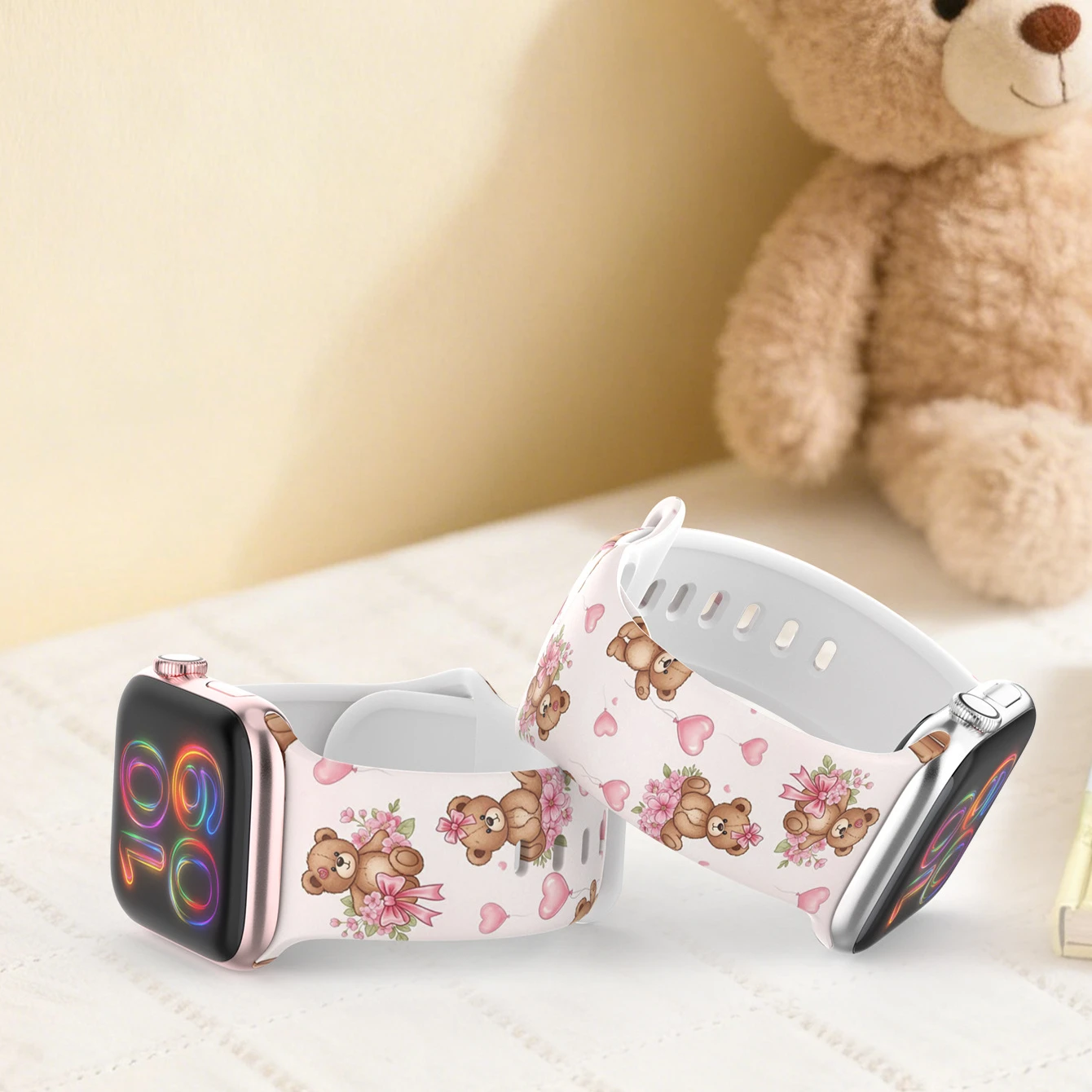 Cute Watch Band for Apple Watch 40/41/42/44/45/46/49mm, Soft and Comfortable Silicone Strap for Women.iWatch Series11 10 987 654 - view 5