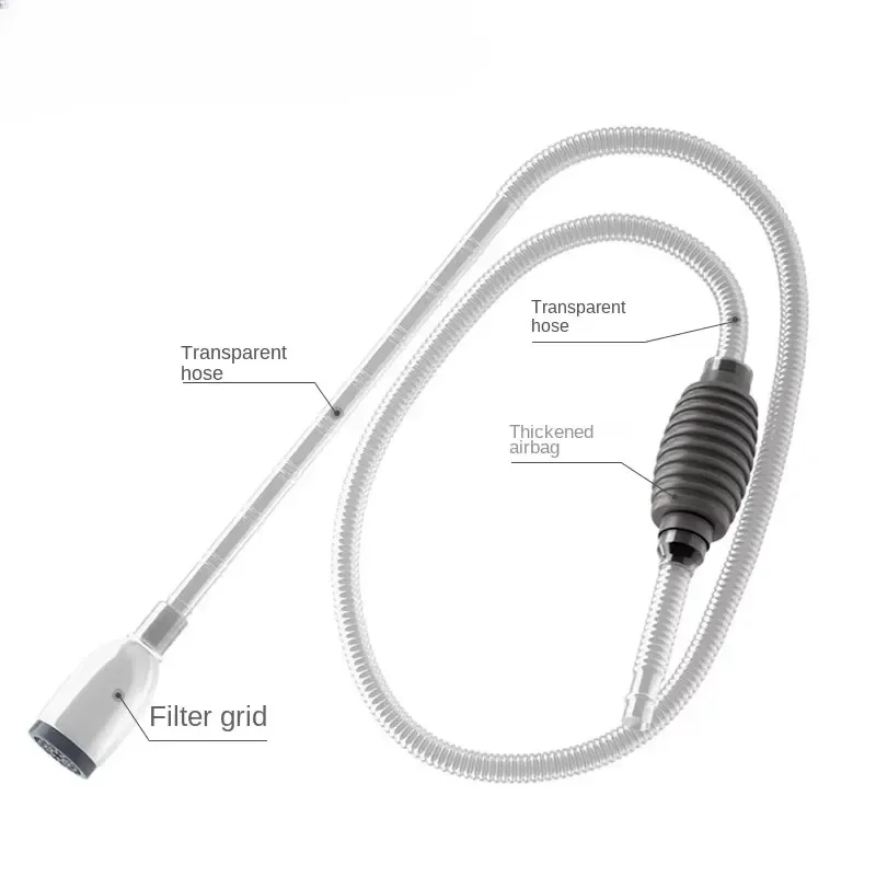 Sifón para peceras grandes – Limpiador de grava con tubo de extensión - imagen 4