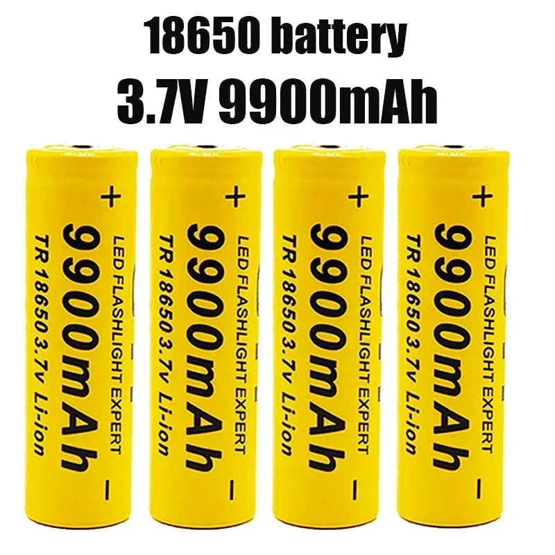 18650 Battery 3.7V 9900Mah Rechargeable Lithium Ion Battery for LED Flashlight Flashlight Battery Lithium Battery+Free Shipping