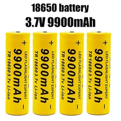 18650 Battery 3.7V 9900Mah Rechargeable Lithium Ion Battery for LED Flashlight Flashlight Battery Lithium Battery+Free Shipping