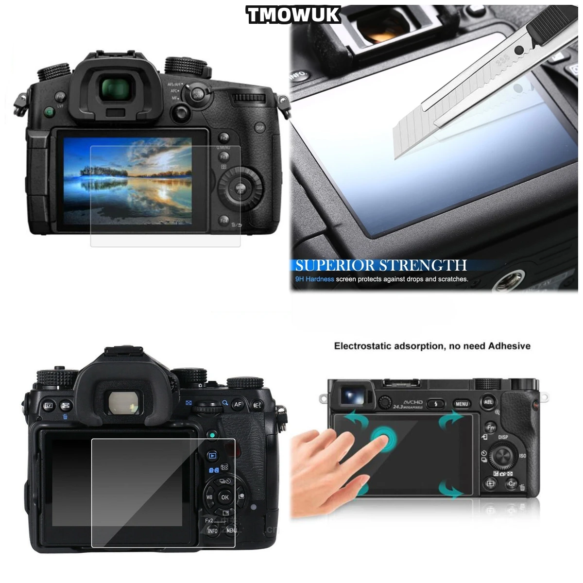 

A7RII A7RIII A7R4 A7R4A A7SMII A7RMII A7MII A7MIII Tempered Glass Screen Protector 9H Hardness Anti-Fog HD Clear