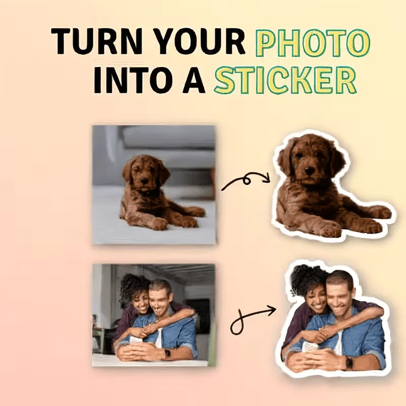 

Customize die-cut photo stickers with your own pictures, suitable for water bottles, laptops, phones, and cars.