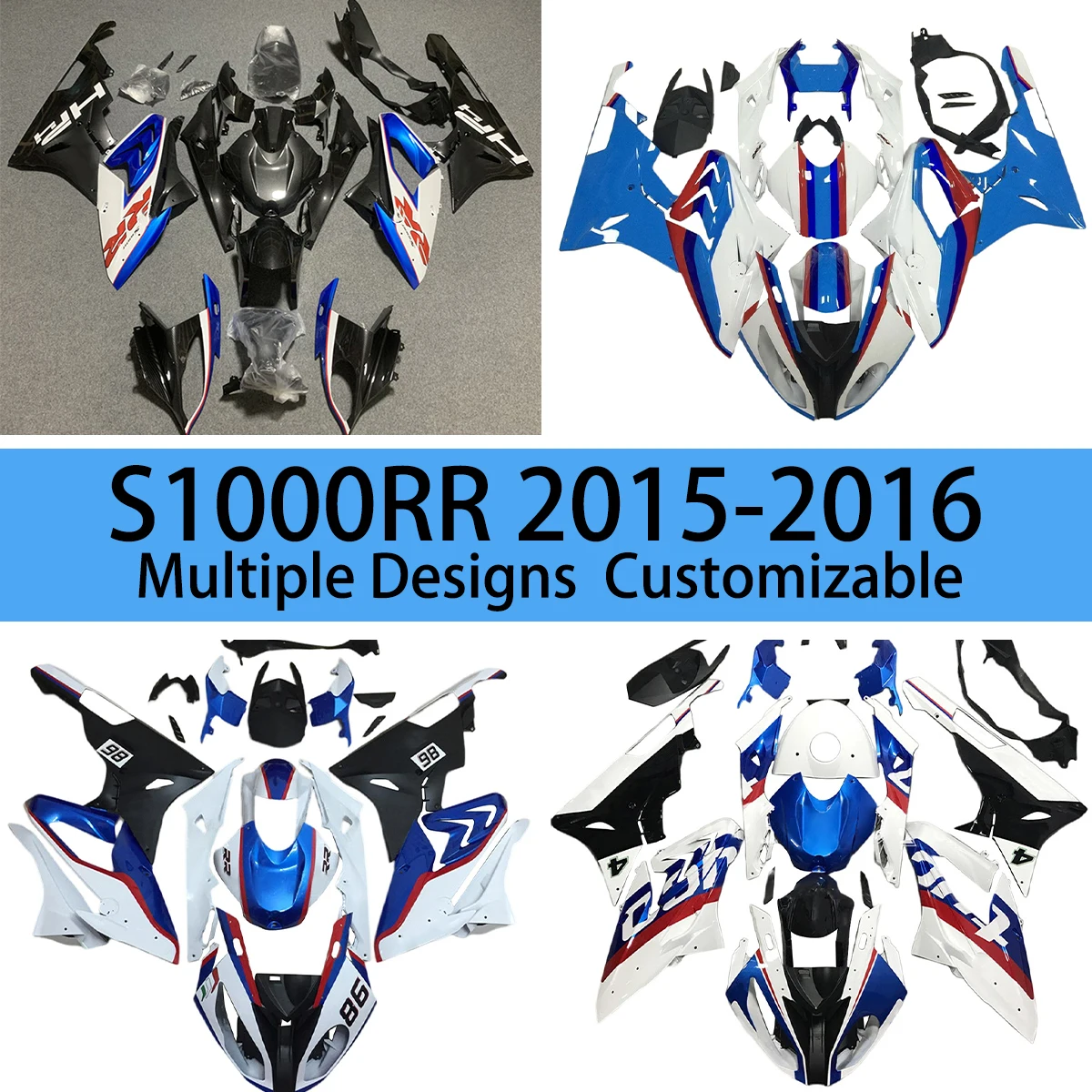 

100% Fit Fairings S1000RR 2015 2016 Motorcycle Aftermarket Fairing Kit Panel ABS Plastic for BMW S 1000RR 15 16
