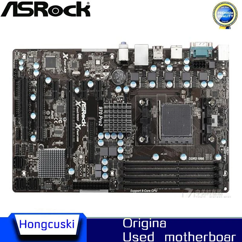 ASRock 970 Pro2 오리지널 데스크탑 마더 보드 760G 소켓 AM3 + AM3 DDR3 SATA2 USB2.0 