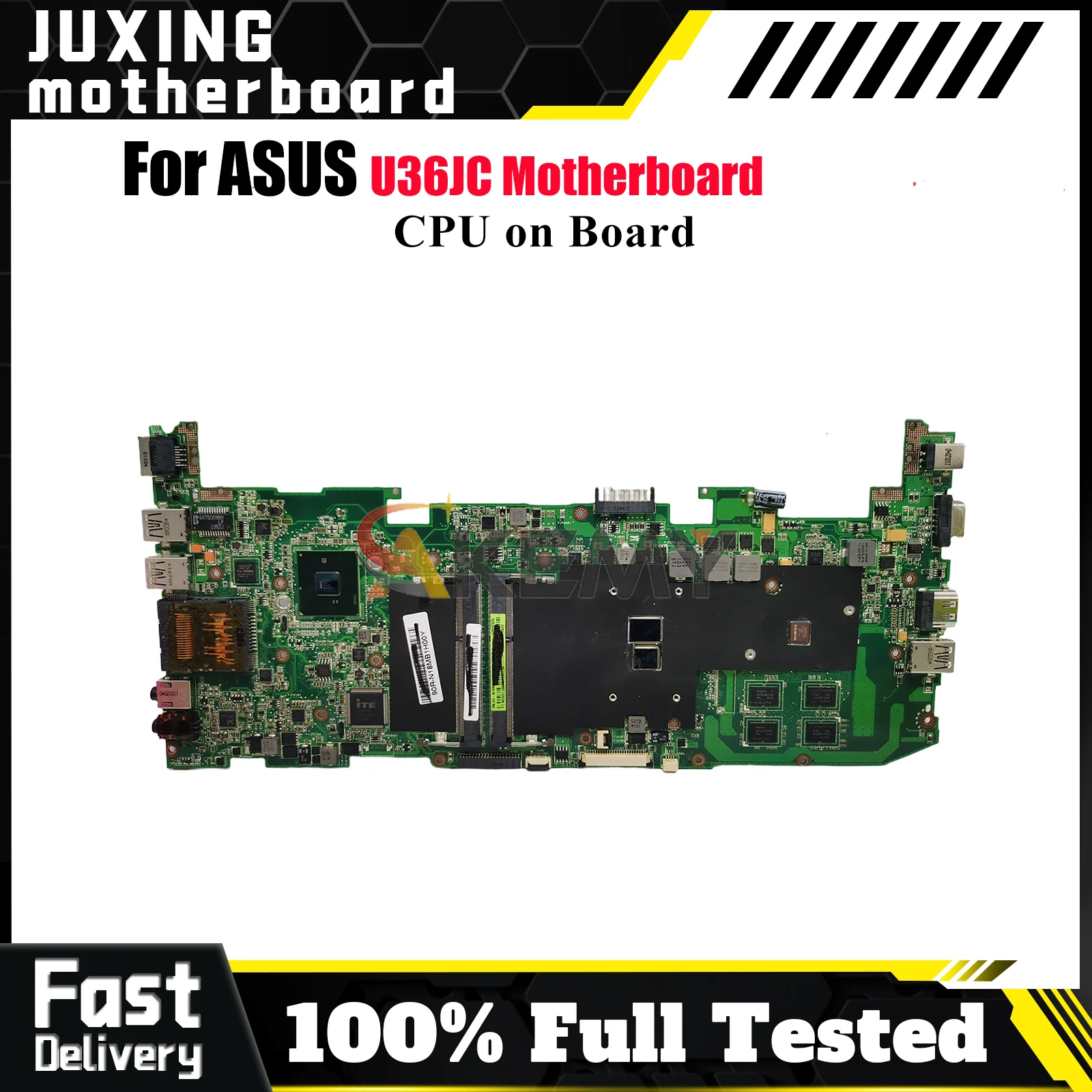 

U36JC Laptop Motherboard For ASUS ZenBook U36JC U36J Notebook Mainboard With i3 i5 i7 CPU 100% tests OK fast shipping stk