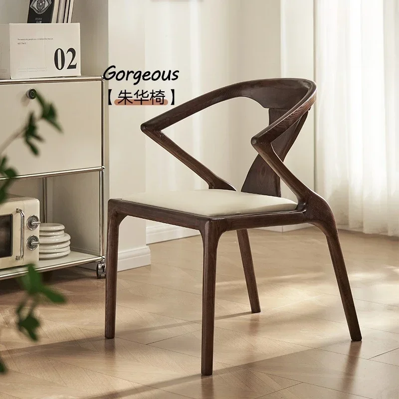 Home dining room All solid wood Modern minimalist design Backrest chair Dining table and chairs