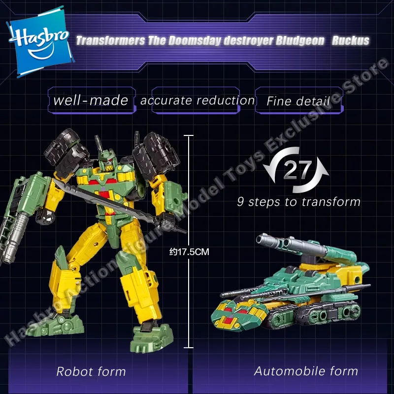 Oryginalny Hasbro Transformers Bludgeon Ruckus Figurki akcji Model Zabawki Kolekcjonerski robot zmieniający kształt Autoboty Prezent