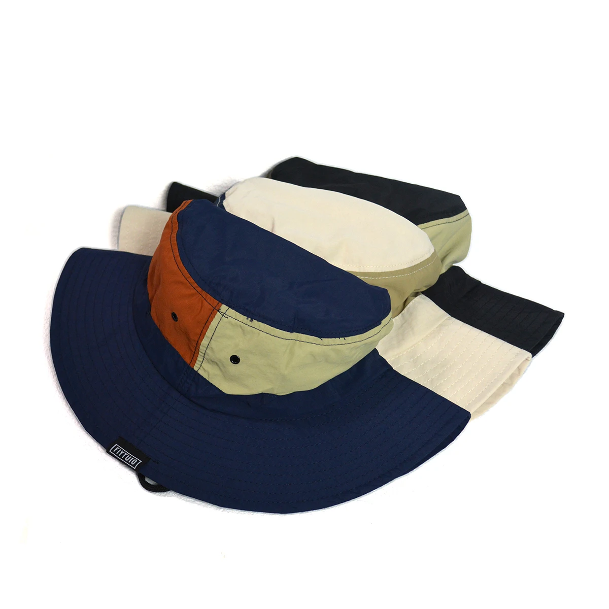 Women Men Japanese Camping Color Block Fisherman Hat Summer Outdoor Windproof Cap Bucket Hats