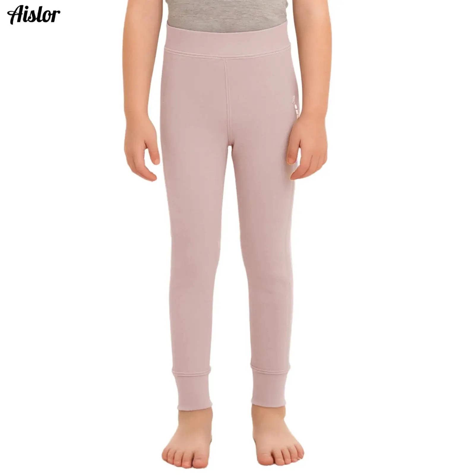 

Kids Girls Boys Thermal Underwear Pants Winter Elastic Waistband Warm Fleece Lined Thick Leggings for Activities Ballet Tights