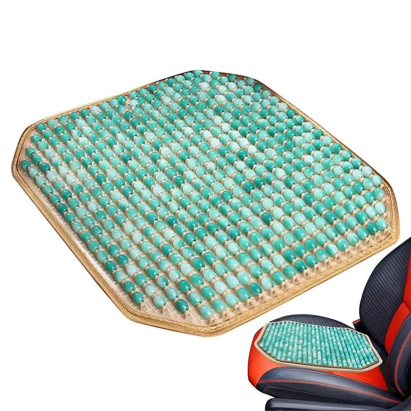 Car Seat Cooling Pad Breathable Car Seat Cooler Cushion Comfortable Beads Seat Cushion Summer Must-Have for Car Seats Wheelchair