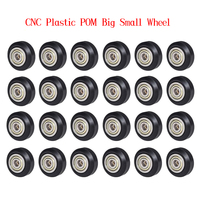 1/5/10/24PCS CNC Plastic POM Big Small Wheel With Bearing Idler V-Slot Aluminum Profile Perlin Pulley For 3D Printer Ender3 V2