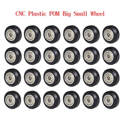 1/5/10/24PCS CNC Plastic POM Big Small Wheel With Bearing Idler V-Slot Aluminum Profile Perlin Pulley For 3D Printer Ender3 V2