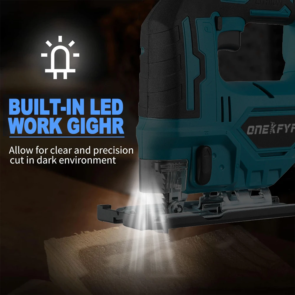 Imagem -03 - sem Fio Jig Serra Elétrica Portátil Multi-função Carpintaria Ferramenta Elétrica para Makita 18v Bateria 20v 65 mm 2700rpm