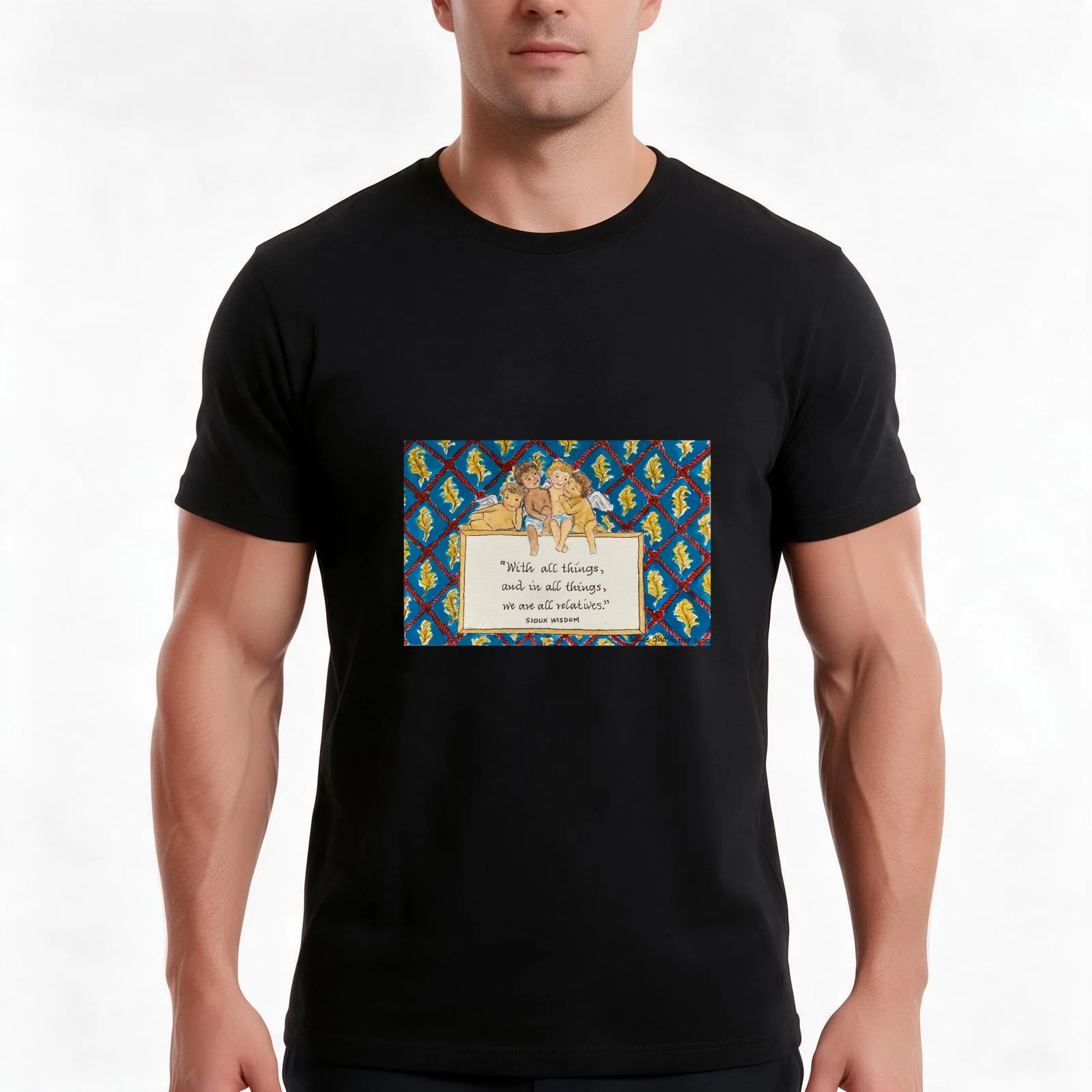We Are All Relatives T-Shirt, Summer Casual Cotton Tee, Oversized Streetwear Tops, Vintage Graphic Print, Loose Fit Short Sleeve