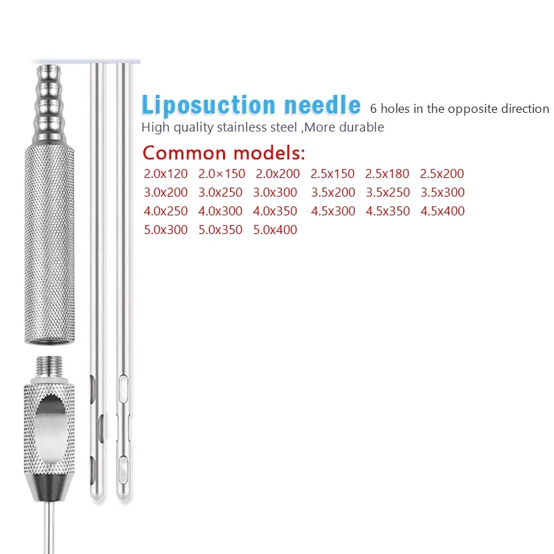 Liposuction Cannula Threaded Handle Six Holes Micro Cannula Liposuction Tool for Beauty Use Liposuction Instrument