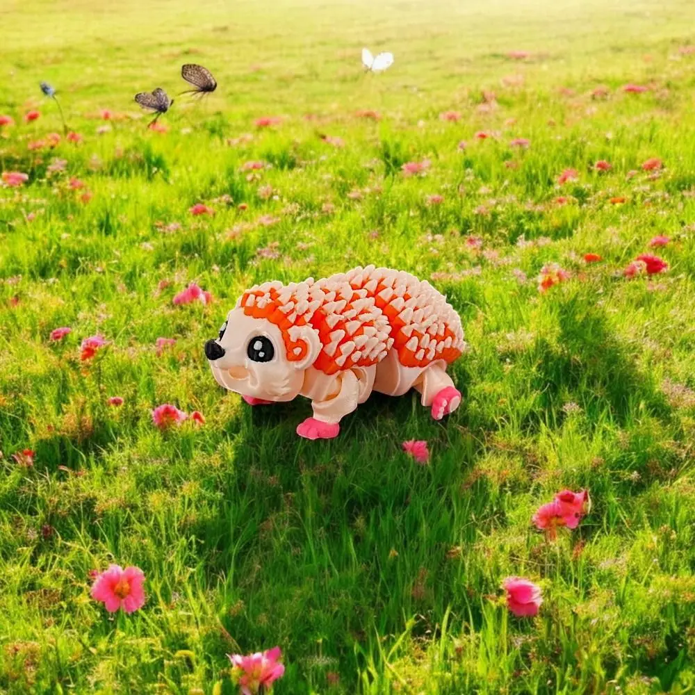 Movable Joints Mini 3D Printing Hedgehog Cartoon Realistic Hedgehog Sculpture Figurine Handicraft 3D Printed Hedgehog Toy