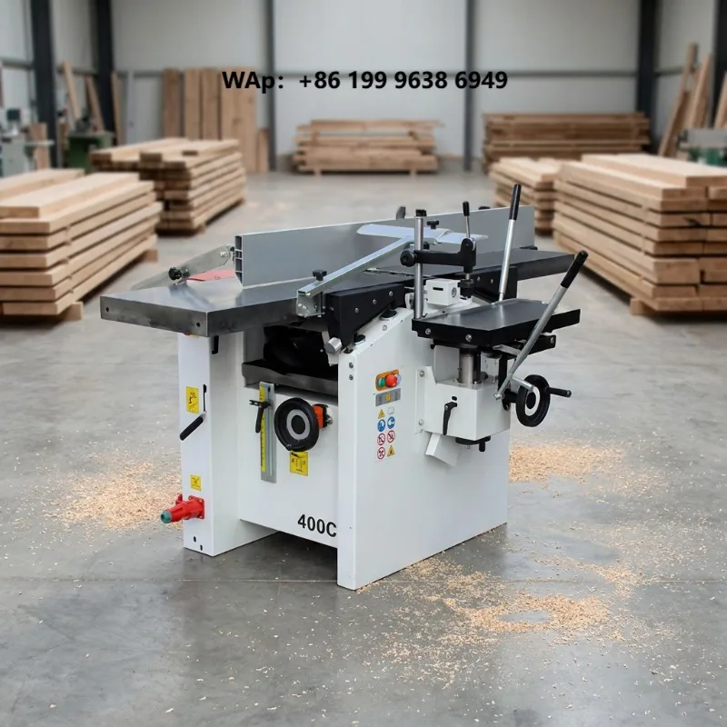HYSEN Hot-Selling SICAR 400C Combination Multifunctional Woodworking Machine Planer Thicknesser Mortiser 3 in 1 High-Precision