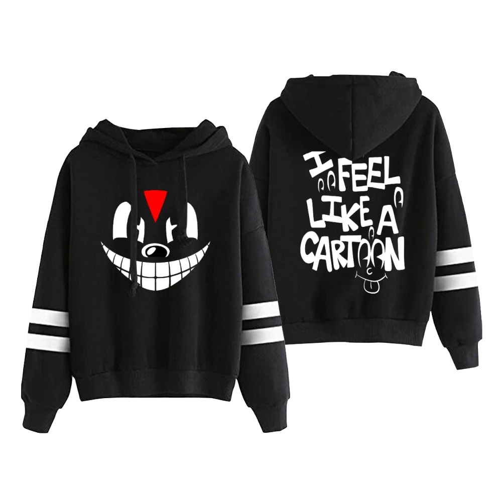 

Lil Darkie Cartoon Hoodie Unisex Pocketless Parallel Bars Sleeve Streetwear Women Men Sweatshirt 2023 Spider Gang Tour Clothes