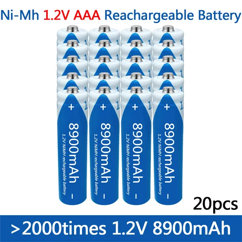 high-quality AAA1.2V 8900mAh 100% Rechargeable NI-MH battery AAA 1.2V 8900mAh, flashlight, toy watch NI-MH battery+free shipping