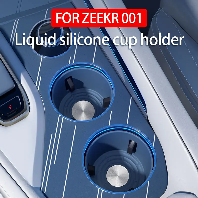 Cup Holder for Zeekr 001 2024 2025 2023 Central Control Silicone Glue Cup Cover Stable Water Cup Car Accessories